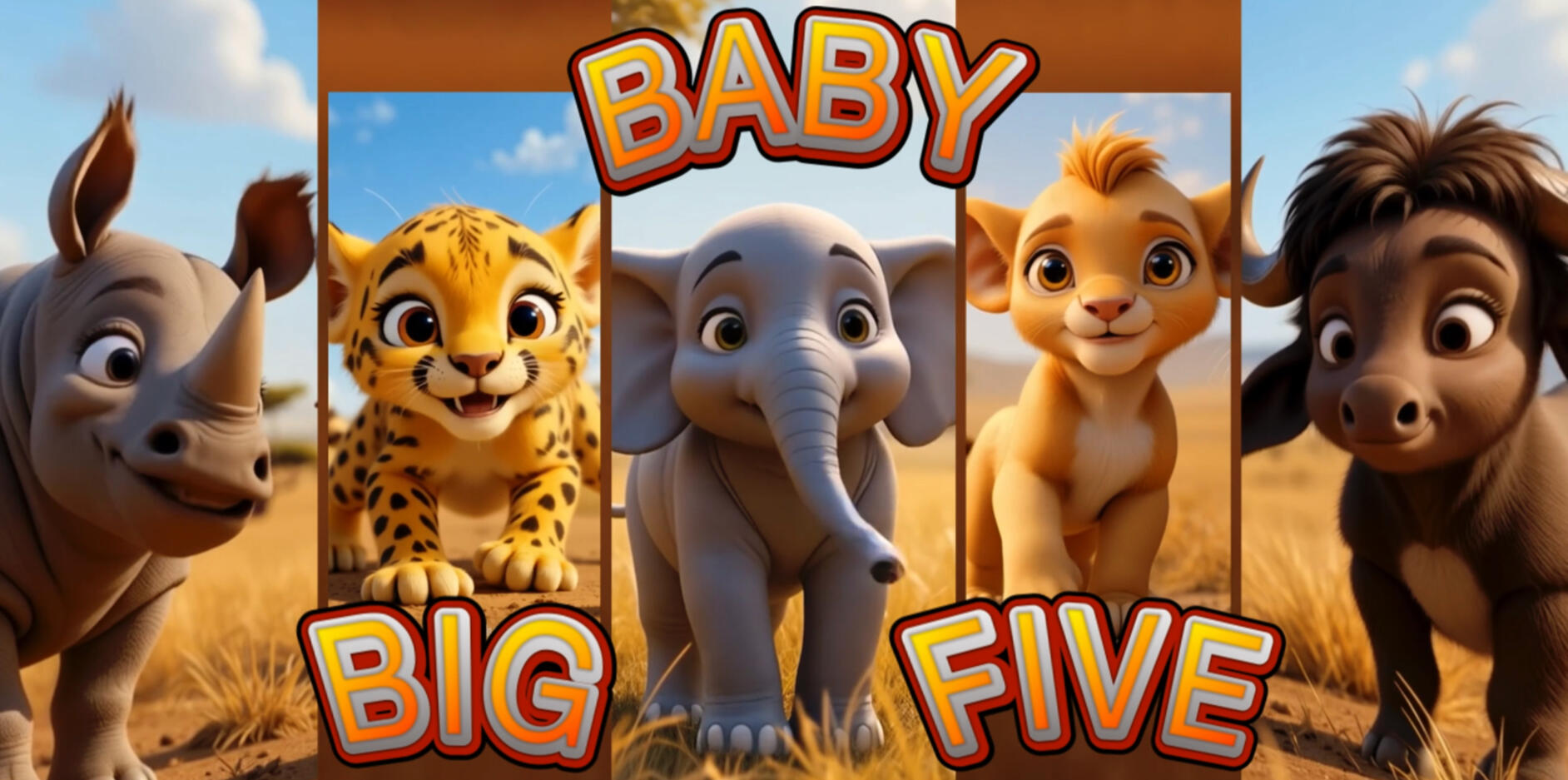 SAFARI DAYCARE (short-form musical series format) proof of concept Featuring the Baby Big Five, who attend daycare together in the African Savannah, each story is told through a catchy, easy-to-sing song from the point of view of one character.