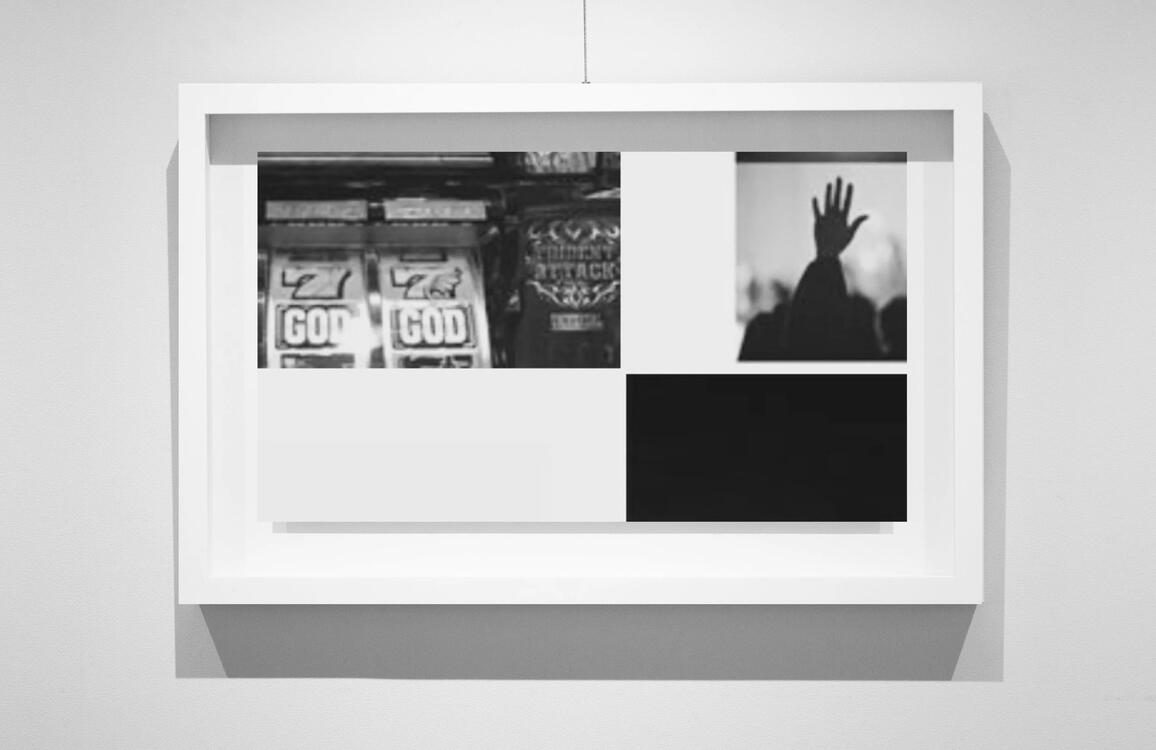 "I've Got 500 Dollar Black Chips in My Pocket, I Swear To God" Digital Print, Framed, 2017